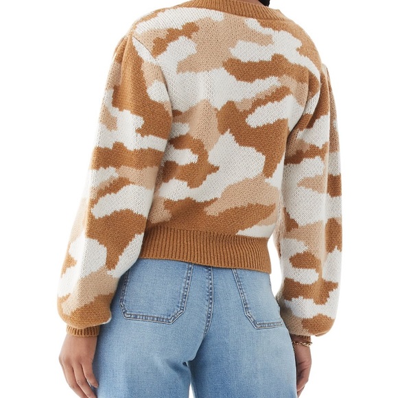 Women’s Camo Cardigan Sweater - Picture 3 of 10